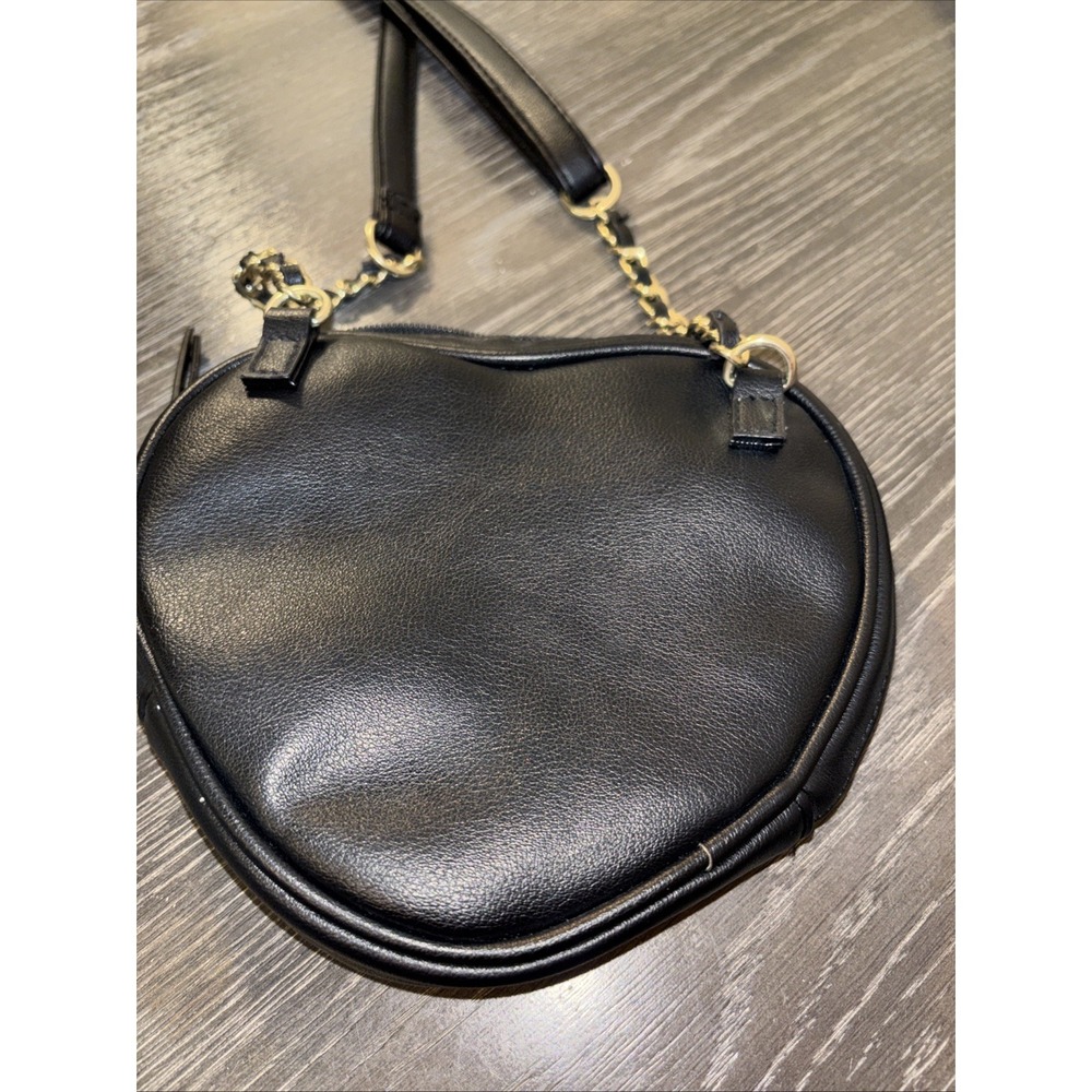 Vintage Y2K Juicy Couture Heart Shaped Crossbody Bag Black &white - Picture 3 of 11
